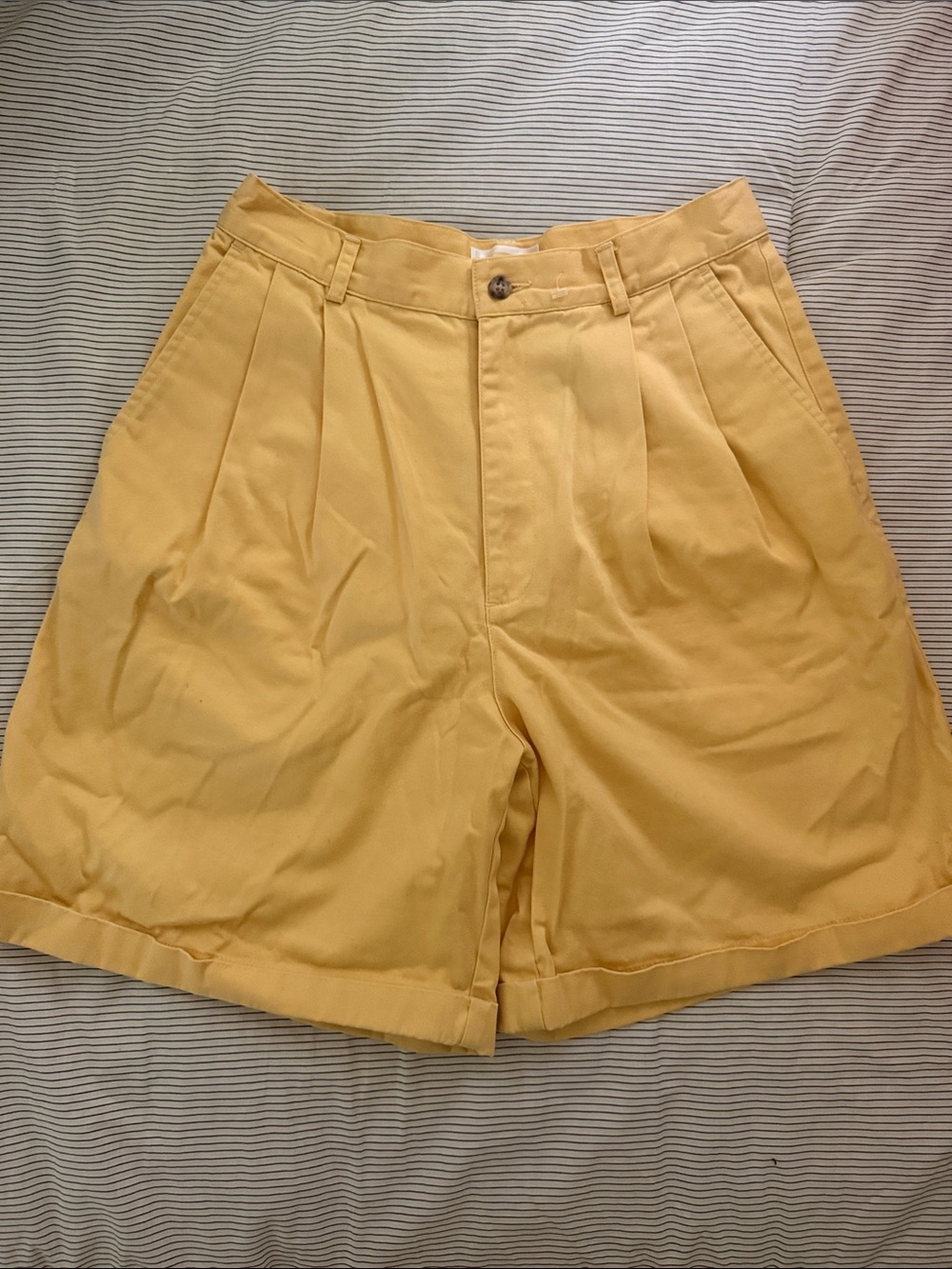 High-Waist Yellow Women’s Tailored Shorts
